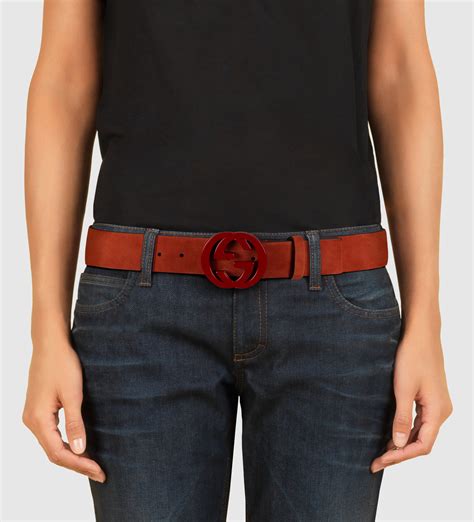 mens red suede gucci belt|Gucci belt men original.